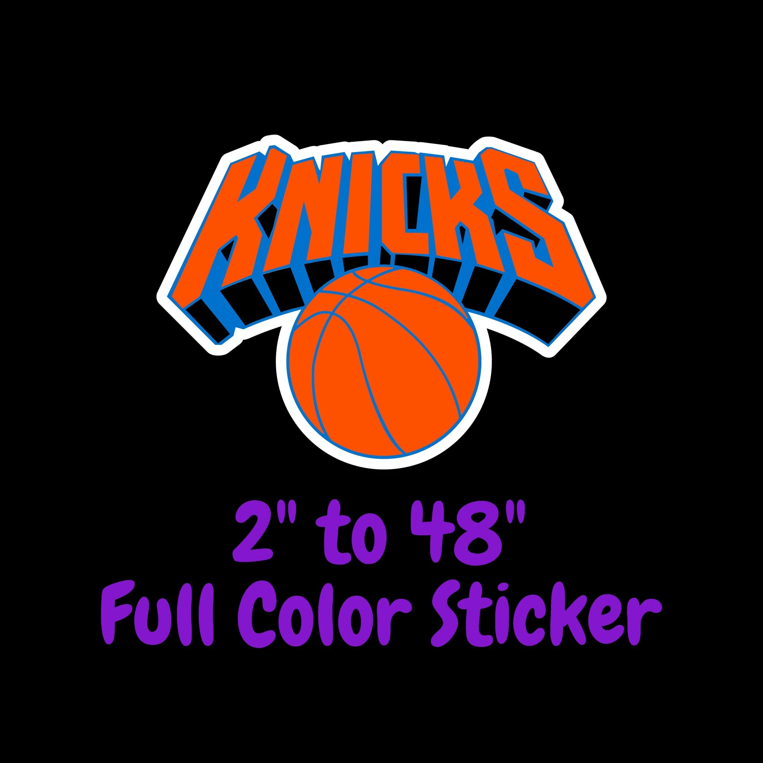 New York Knicks Full Color Vinyl Sticker - Custom Size