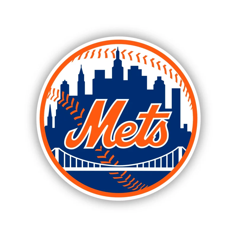 New York Mets - Blue Circle with Bridge - Iron On DTF Transfer - Custom Size