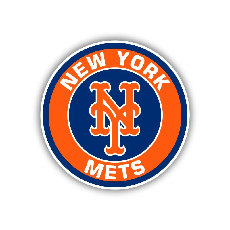New York Mets - Orange Circle with NY - Iron On DTF Transfer - Custom Size