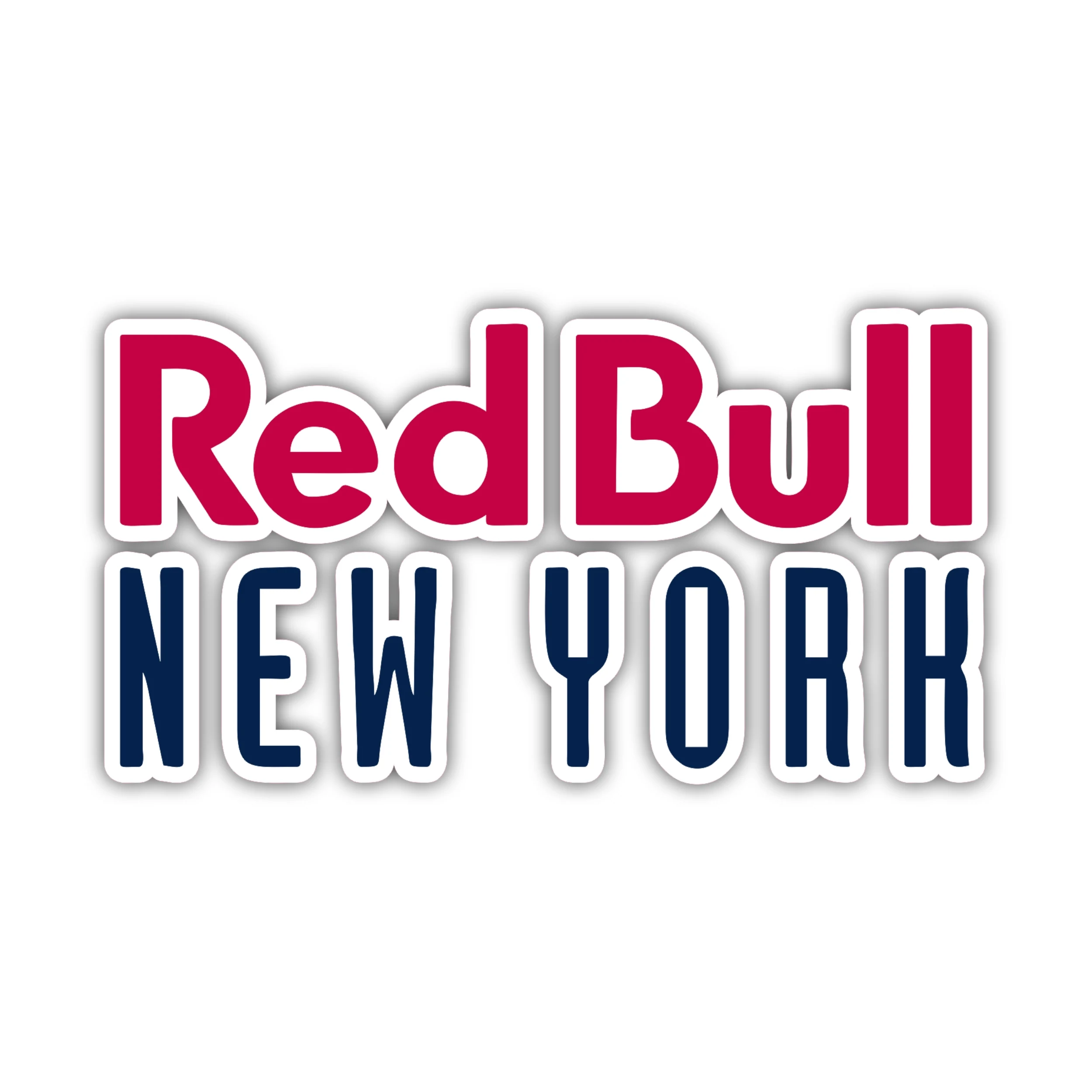 New York Red Bulls - Name - Full Color Vinyl Sticker - Custom Size