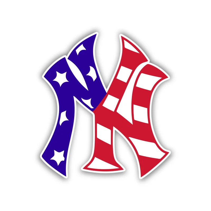 New York Yankees - American Flag NY - Iron On DTF Transfer - Custom Size