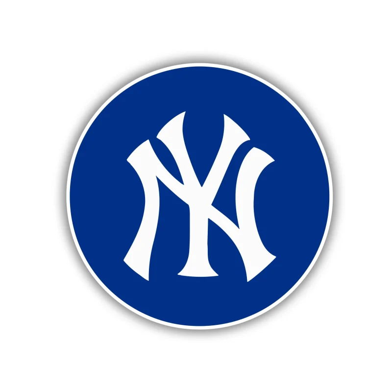 New York Yankees - Blue Circle With NY - Temporary Tattoo