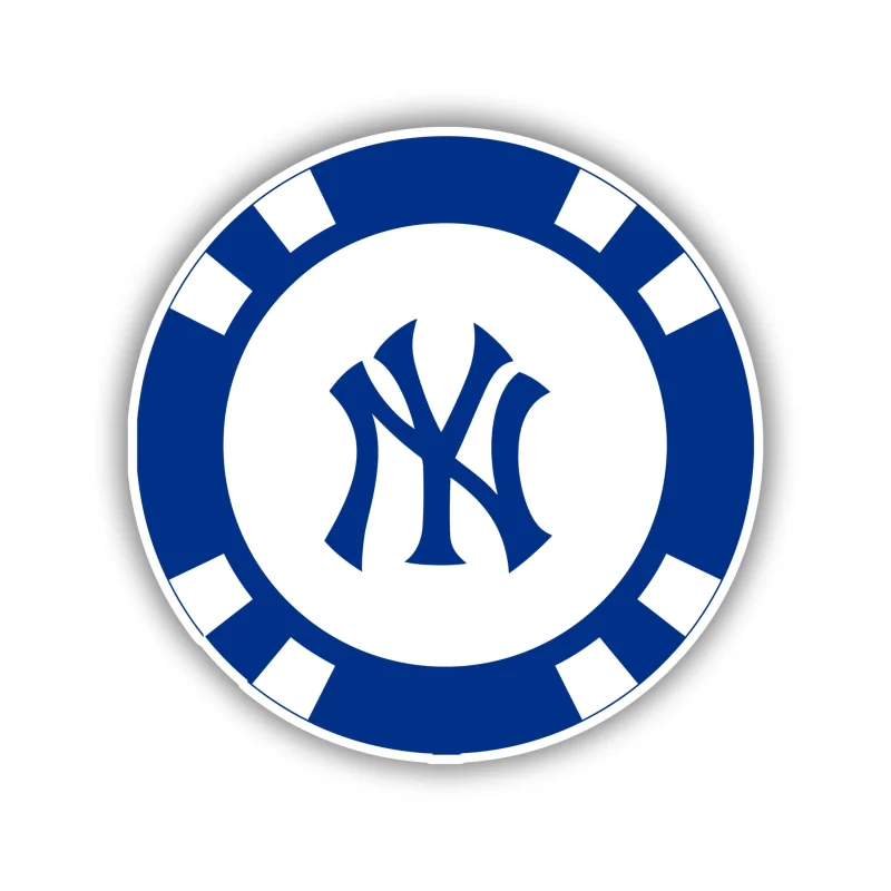 New York Yankees - Poker Chip - Temporary Tattoo