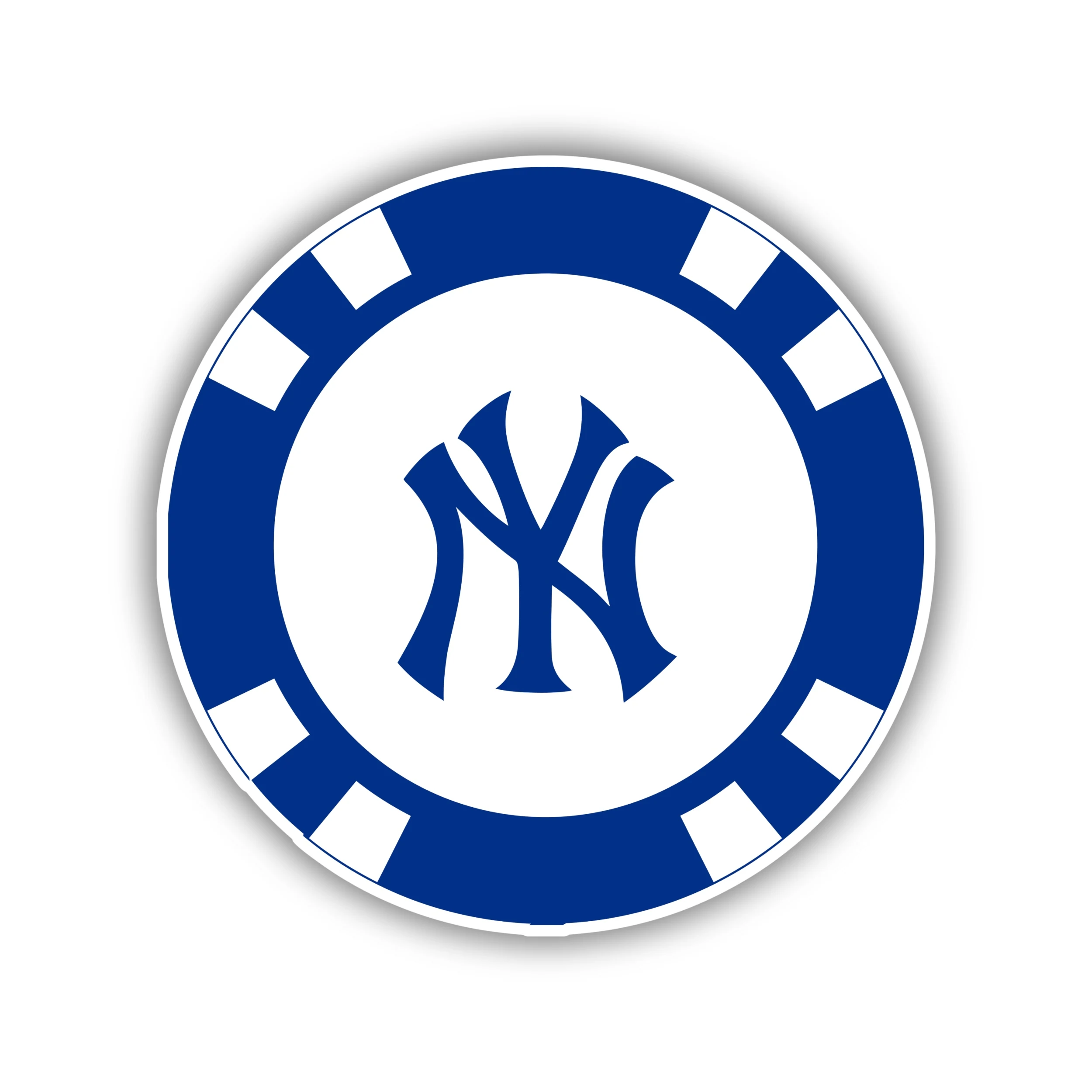 New York Yankees - Poker Chip - Temporary Tattoo