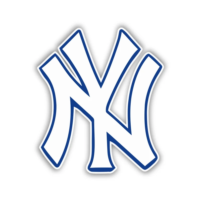 New York Yankees - White NY - Iron On DTF Transfer - Custom Size