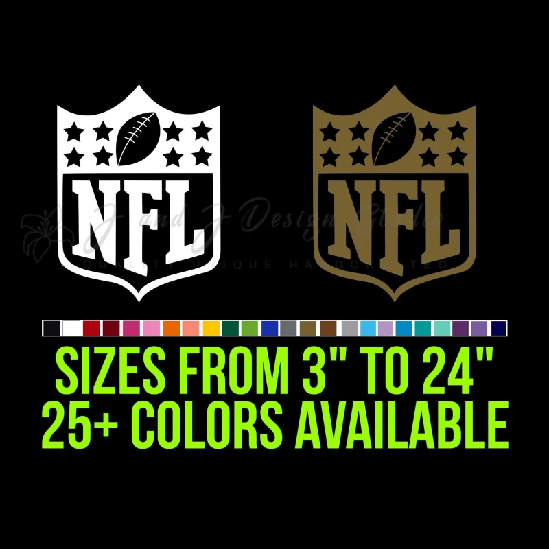 NFL Logo Vinyl Decal - Custom Size