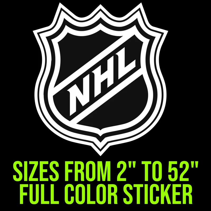 NHL Logo Full Color Vinyl Sticker - Custom Size