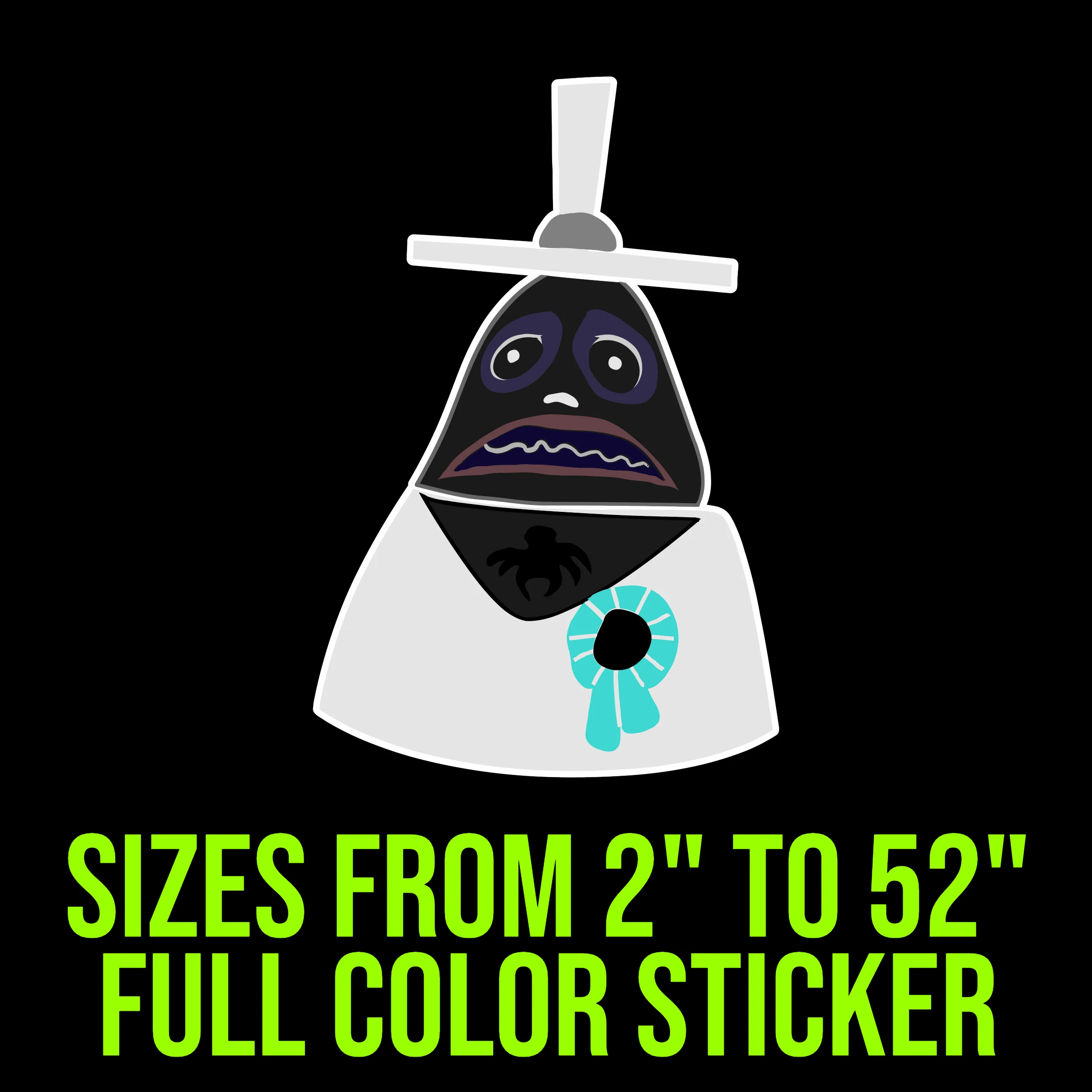 Nightmare Before Christmas Full Color Vinyl Sticker - Custom Size
