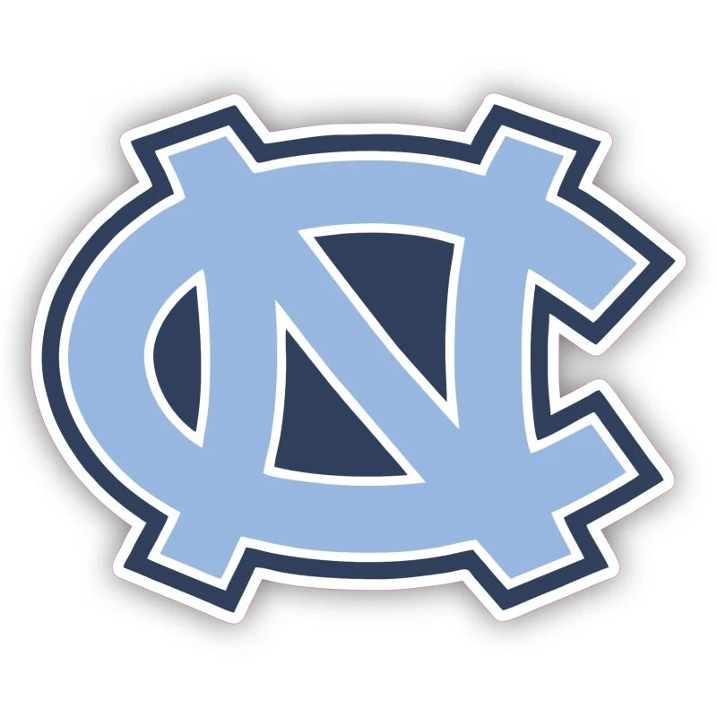 North Carolina Tar Heels - Light Blue NC - Temporary Tattoo