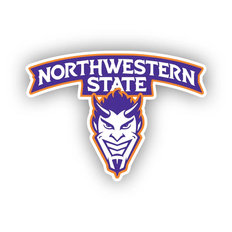 Northwestern State - Name with Head Below - Iron On DTF Transfer - Custom Size