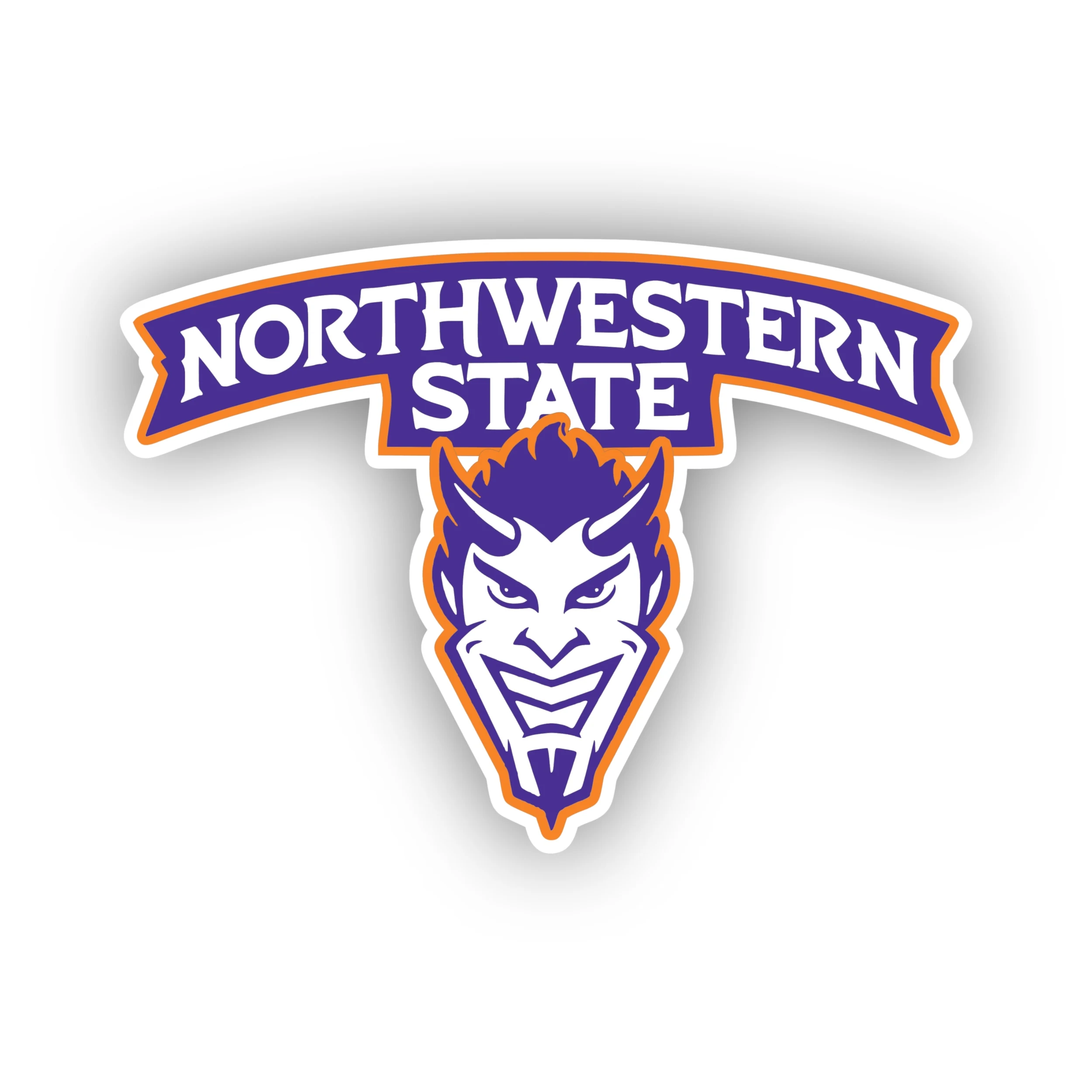 Northwestern State - Name with Head Below - Iron On DTF Transfer - Custom Size