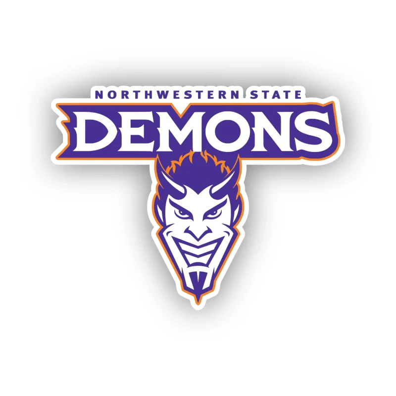Northwestern State - Name with Head Below - Iron On DTF Transfer - Custom Size