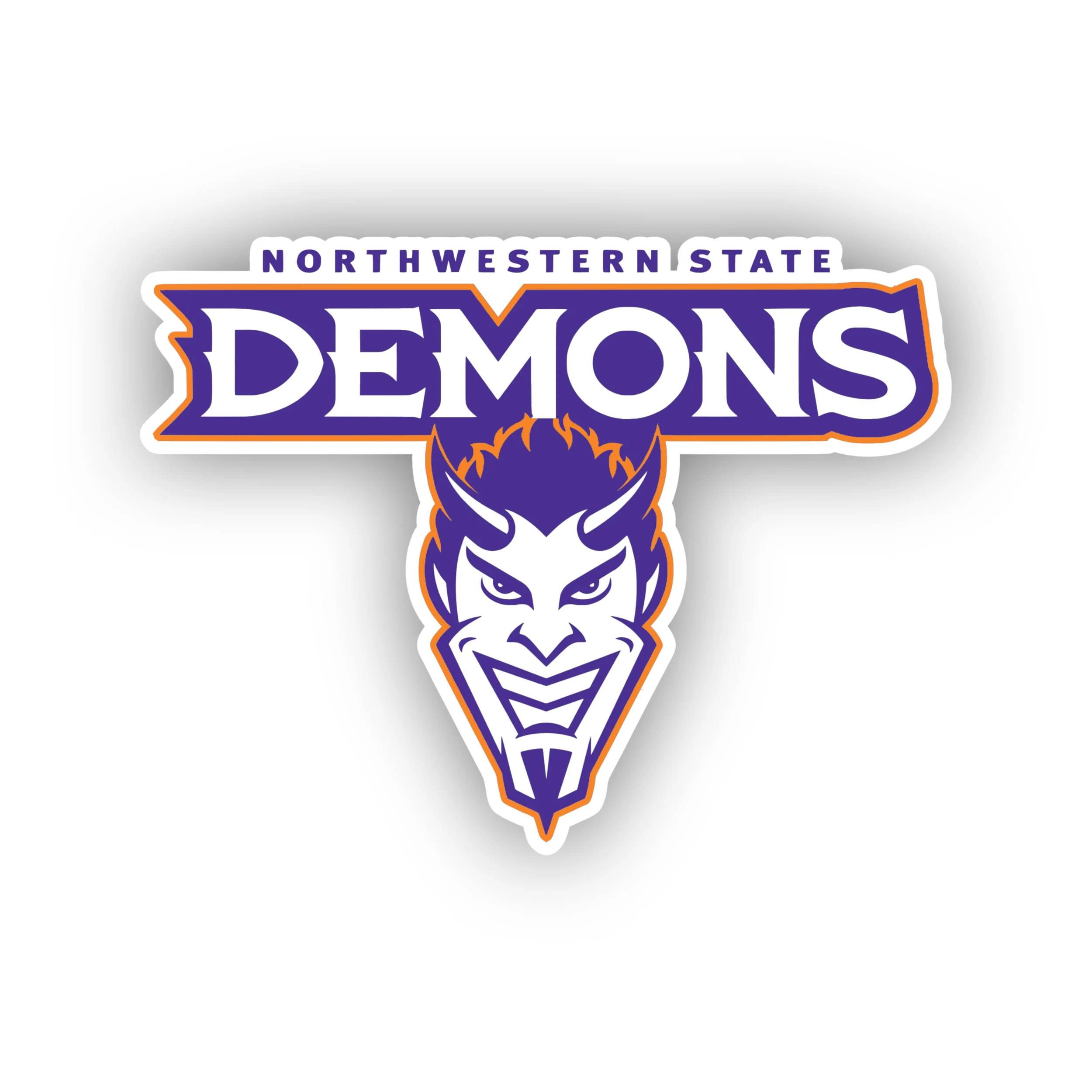 Northwestern State - Name with Head Below - Iron On DTF Transfer - Custom Size