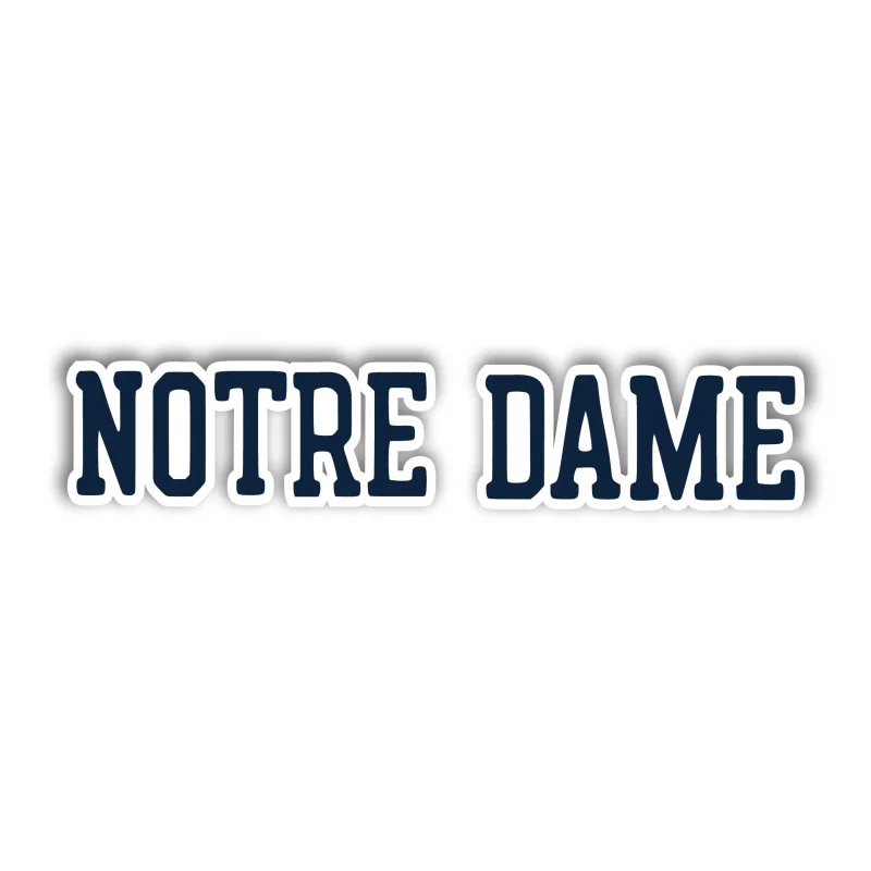 Notre Dame -Notre Dame- Full Color Vinyl Sticker - Custom Size