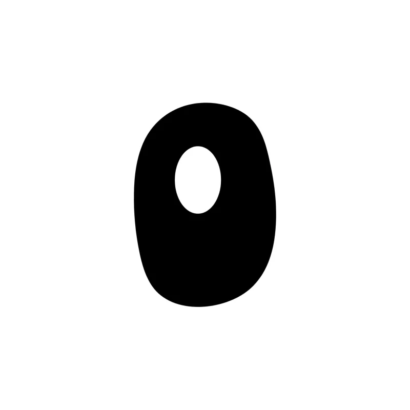 Number Zero - Vinyl Decal - Custom Size