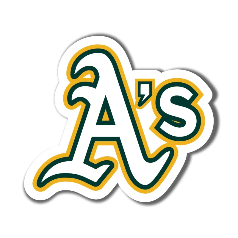 Oakland Athletics - A's - Full Color Vinyl Sticker - Custom Size