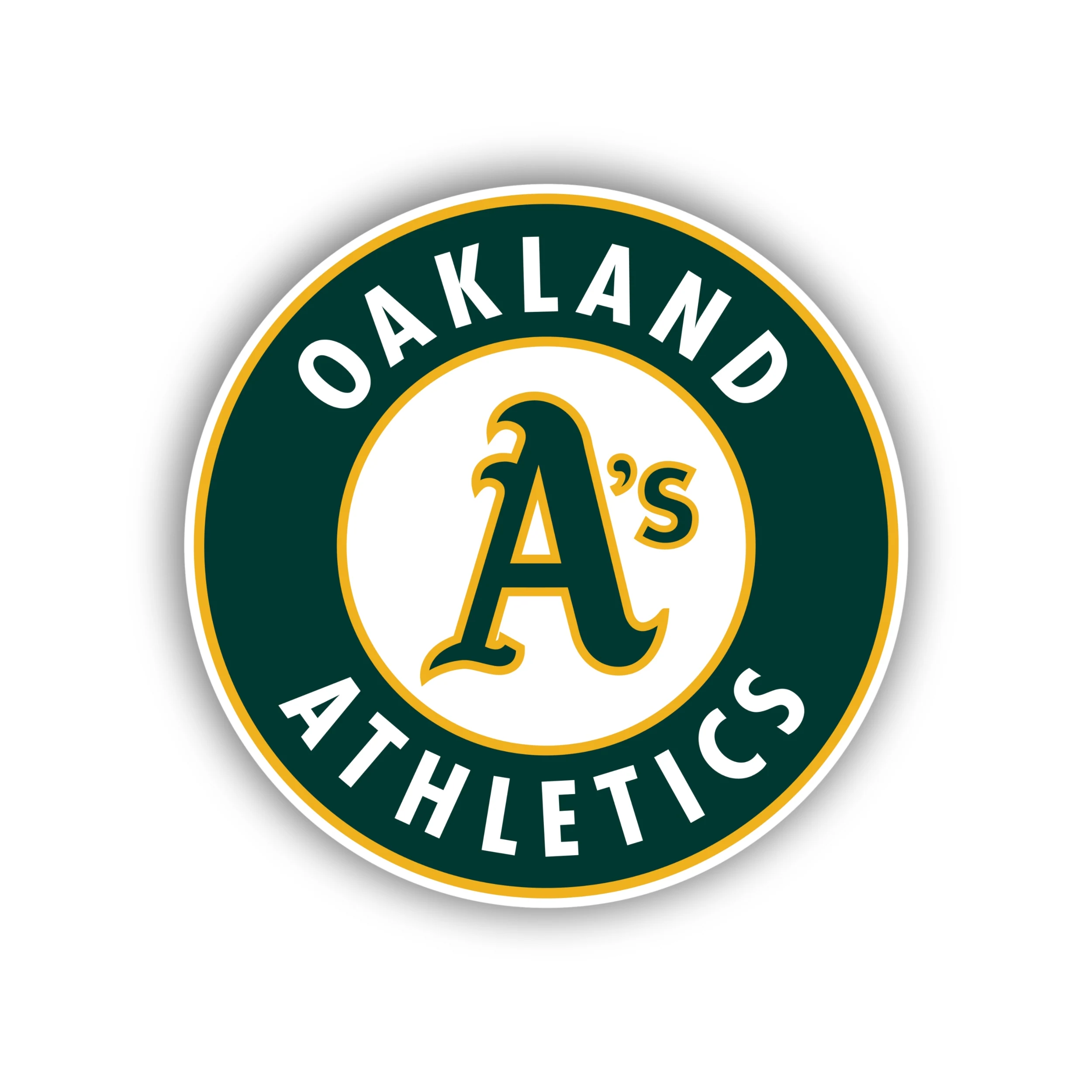 Oakland Athletics - Green Circle with Name - Temporary Tattoo
