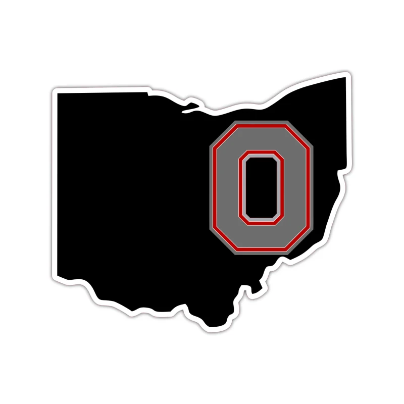 Ohio State Buckeyes - Black State - Iron On DTF Transfer - Custom Size