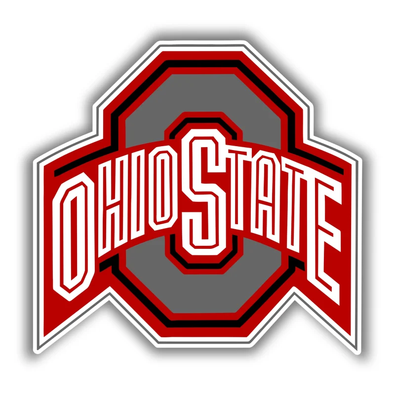 Ohio State Buckeyes - Gray and Red Ohio State - Iron On DTF Transfer - Custom Size