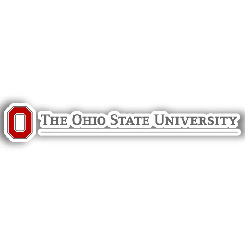 Ohio State Buckeyes - Gray Letters With Red O - Temporary Tattoo