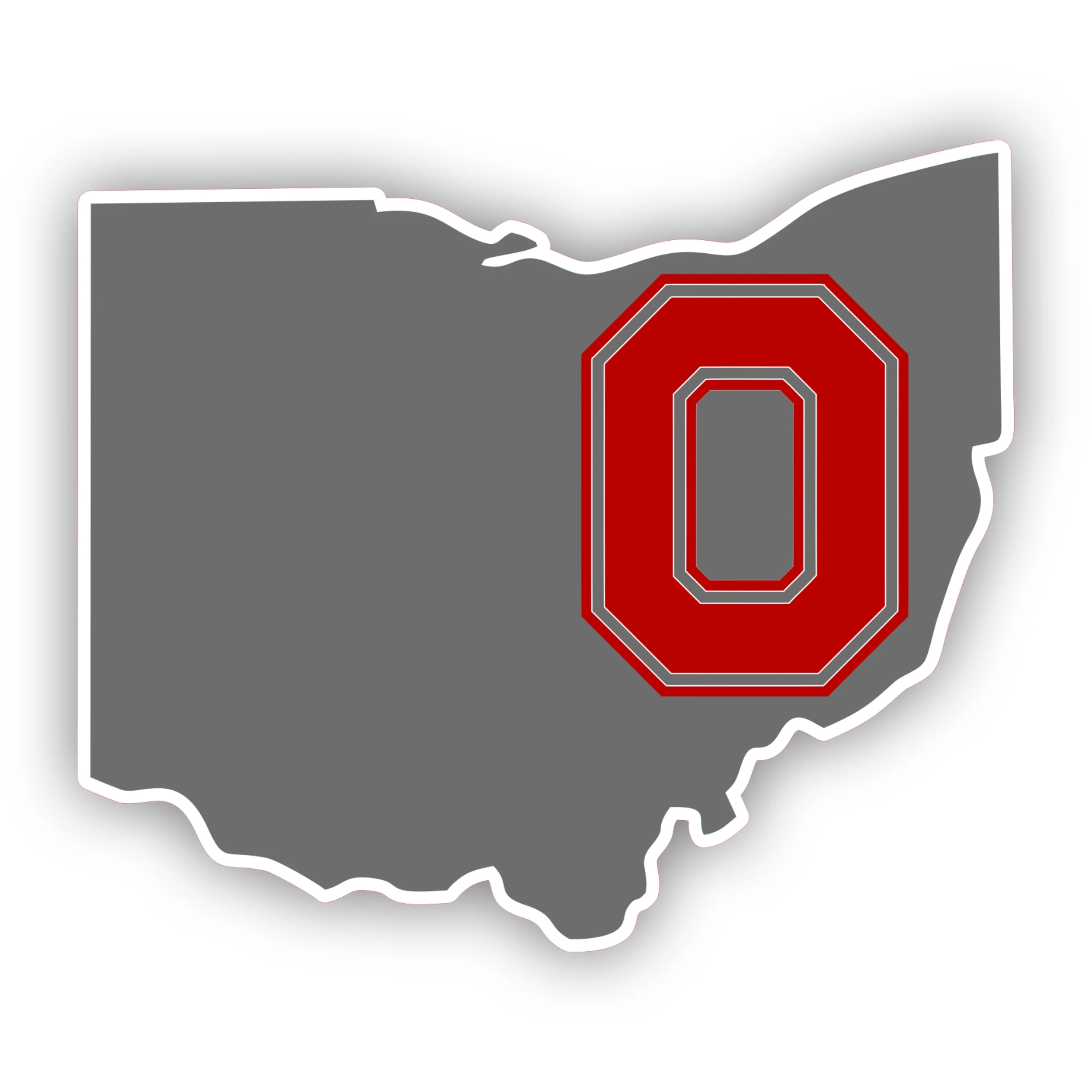 Ohio State Buckeyes - Gray State - Iron On DTF Transfer - Custom Size