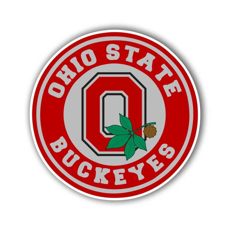 Ohio State Buckeyes - Red Circle - Iron On DTF Transfer - Custom Size