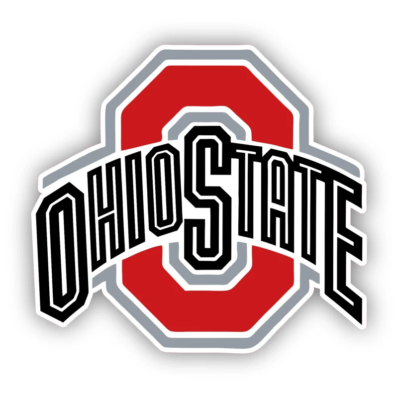 Ohio State Buckeyes - Red Gray And Black Ohio State - Iron On DTF Transfer - Custom Size