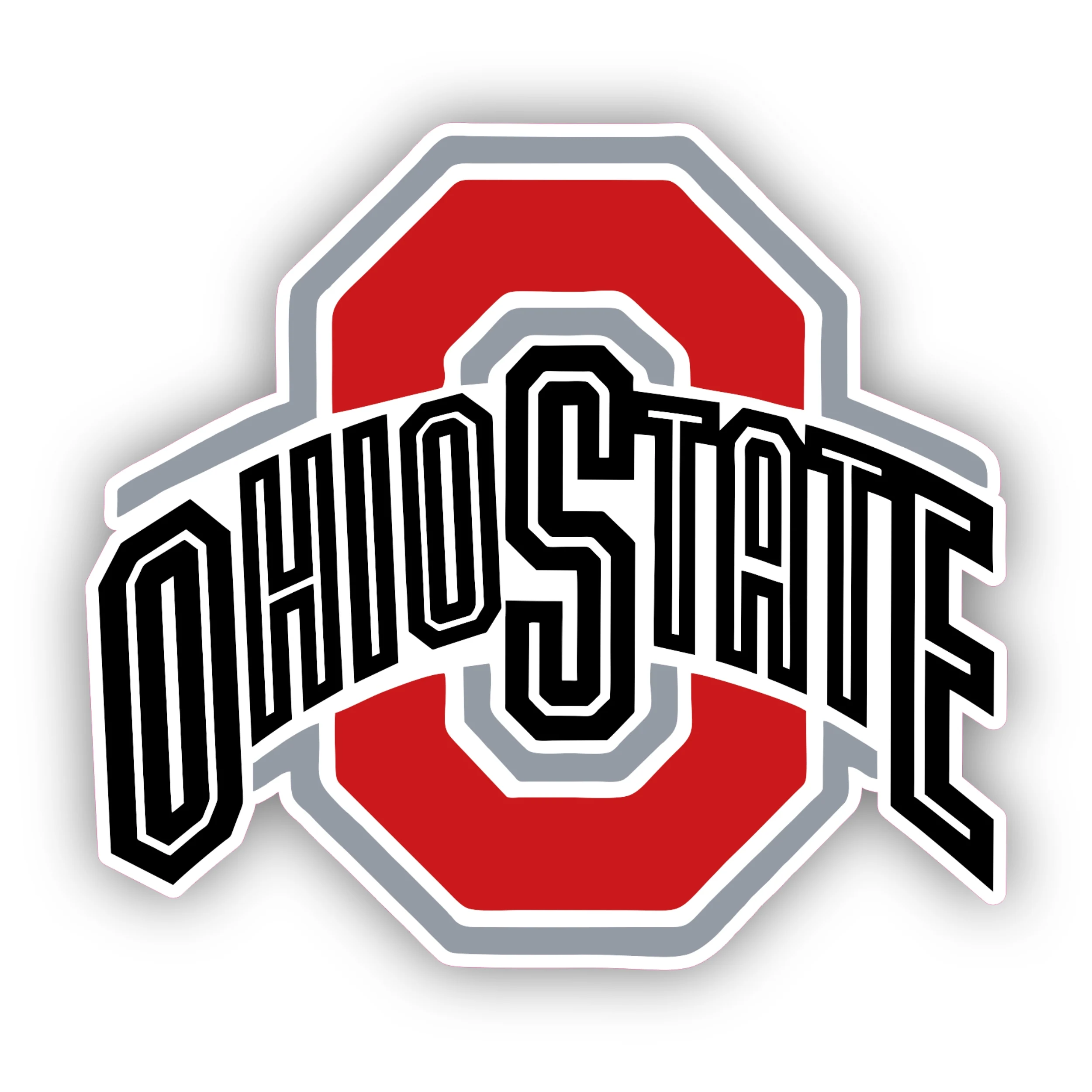Ohio State Buckeyes - Red Gray And Black Ohio State - Iron On DTF Transfer - Custom Size
