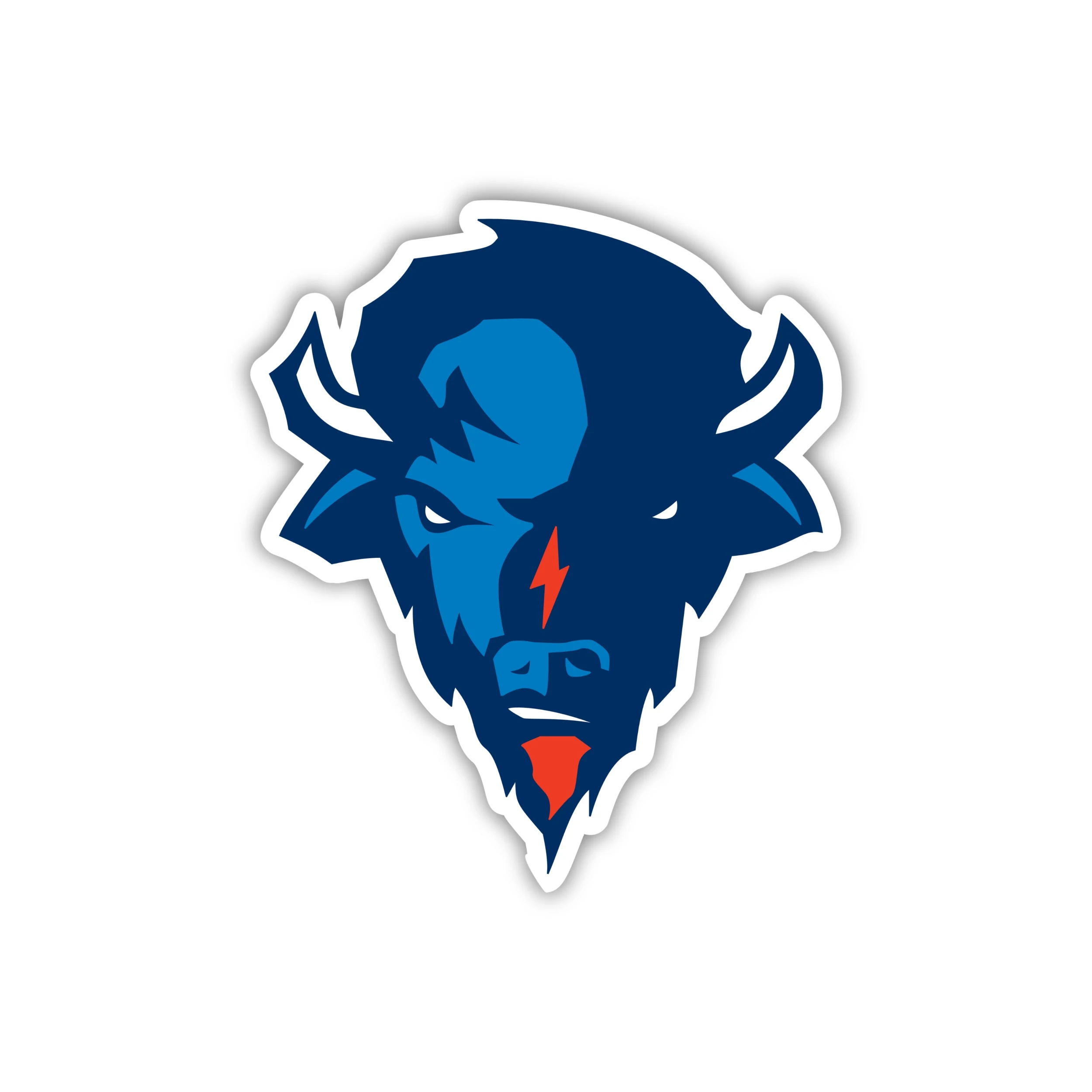 Oklahoma City Thunder - Blue Bison Head - Iron On DTF Transfer - Custom Size