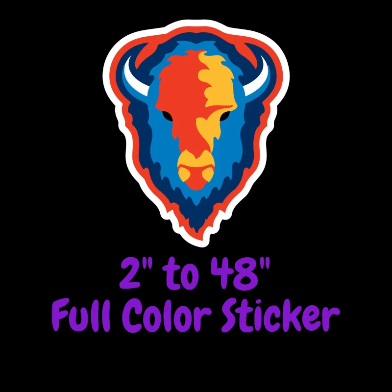 Oklahoma City Thunder Full Color Vinyl Sticker - Custom Size