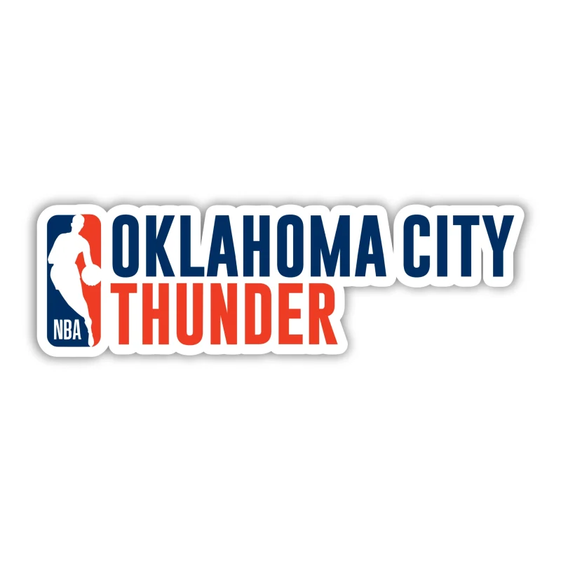 Oklahoma City Thunder - NBA Logo With Name - Iron On DTF Transfer - Custom Size