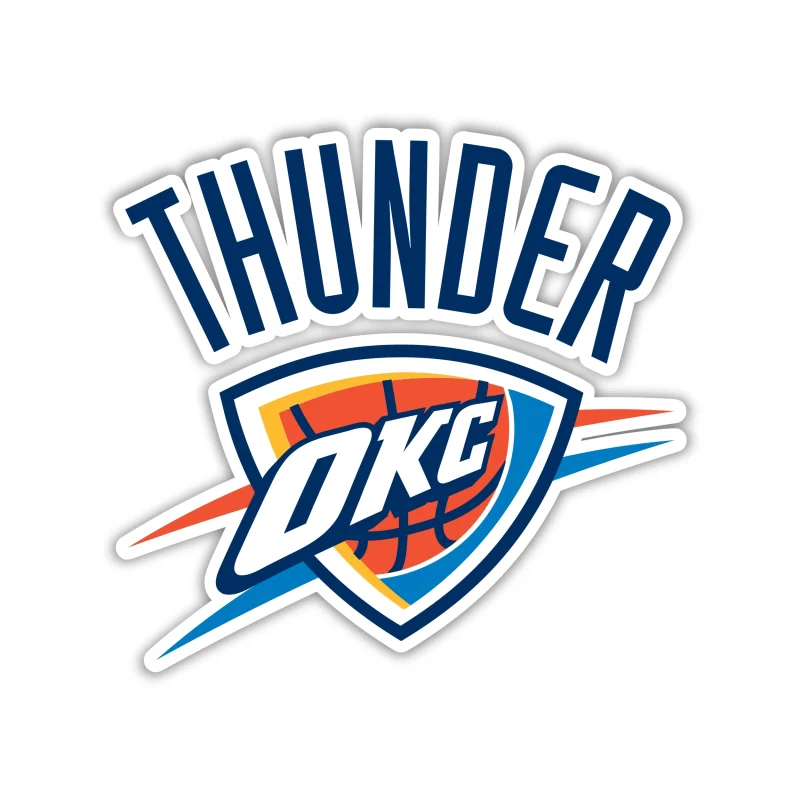 Oklahoma City Thunder - OKC With Name Above - Iron On DTF Transfer - Custom Size