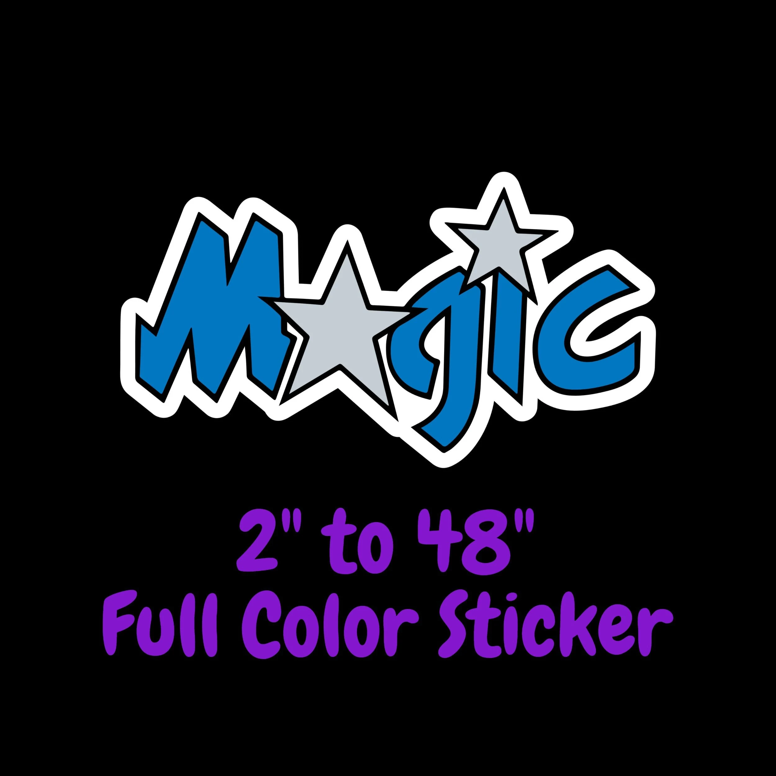 Orlando Magic Full Color Vinyl Sticker - Custom Size