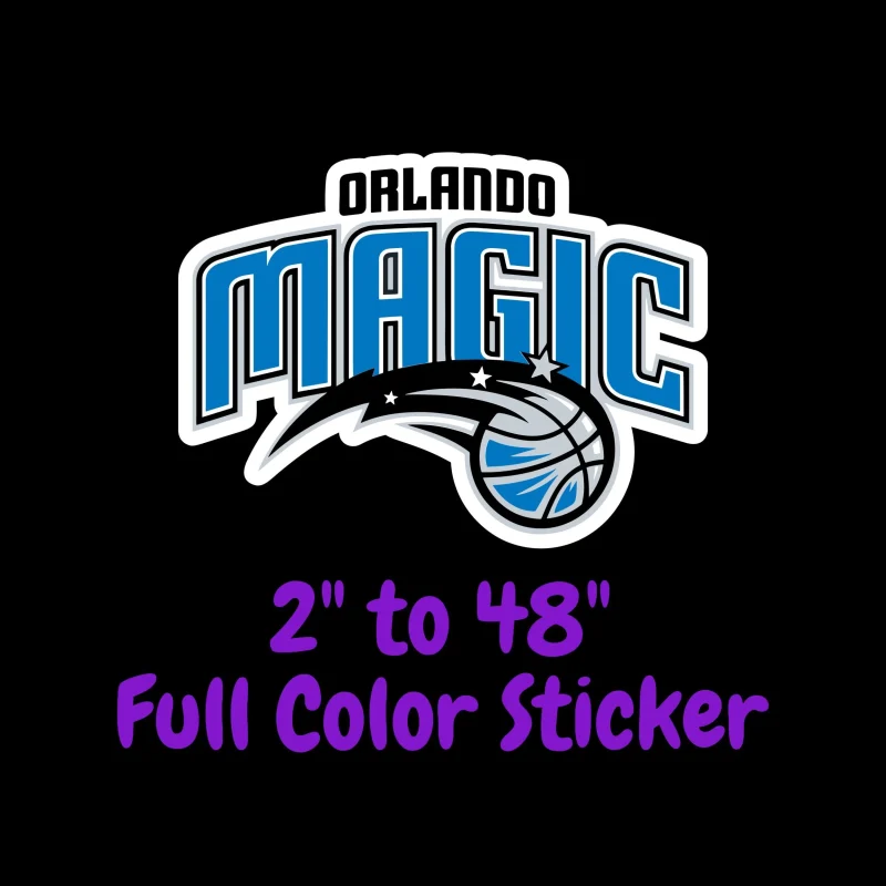 Orlando Magic Full Color Vinyl Sticker - Custom Size