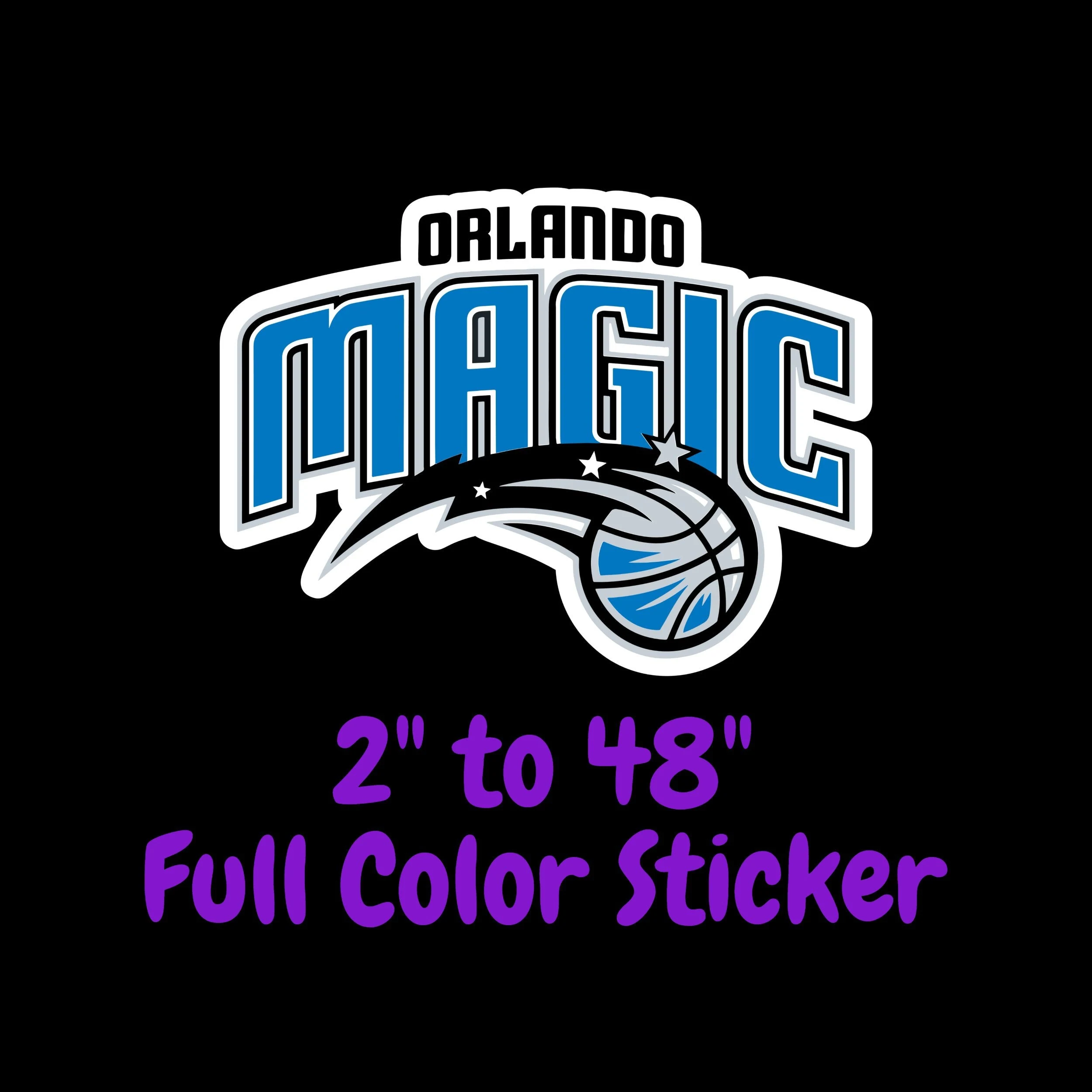Orlando Magic Full Color Vinyl Sticker - Custom Size