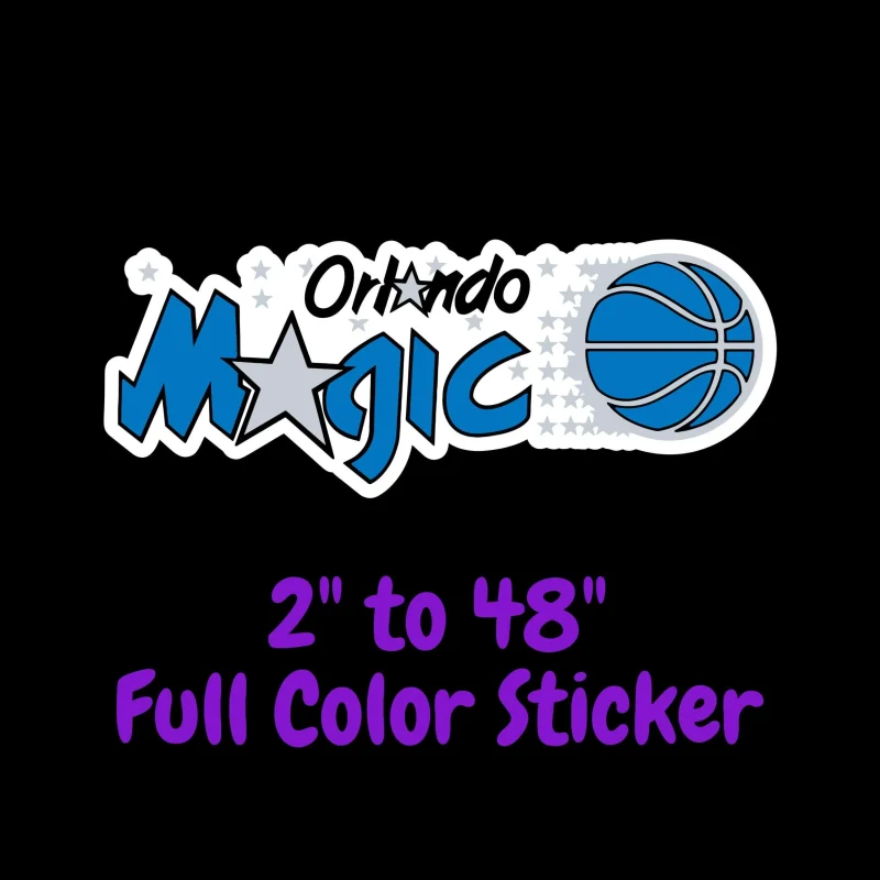 Orlando Magic Full Color Vinyl Sticker - Custom Size
