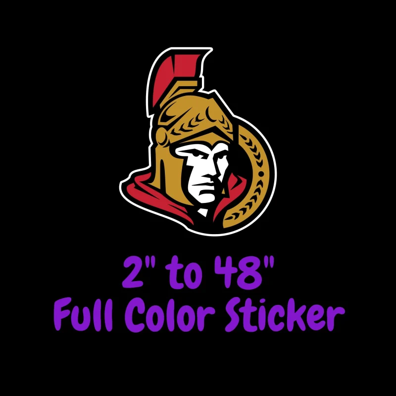 Ottawa Senators - Guy - Full Color Vinyl Sticker - Custom Size
