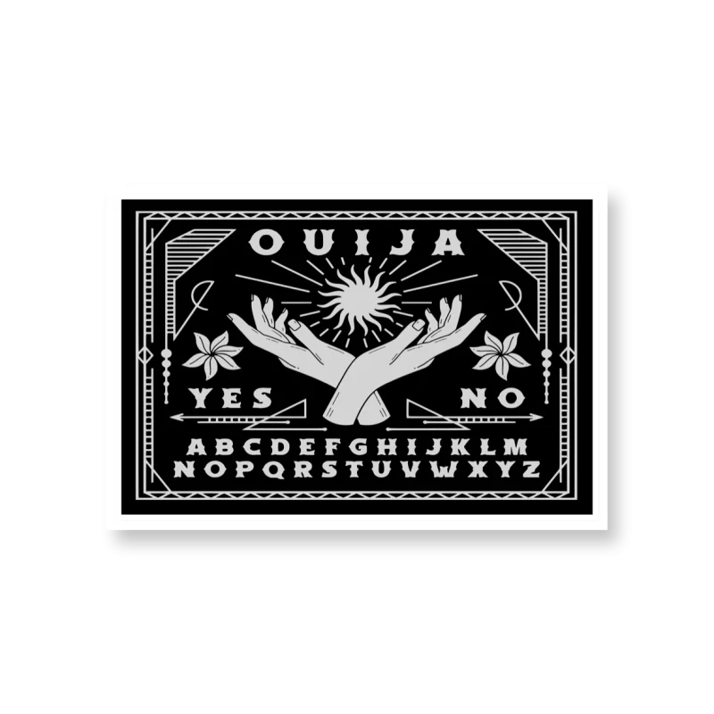 Ouija Board - Full Color Vinyl Sticker - Custom Size