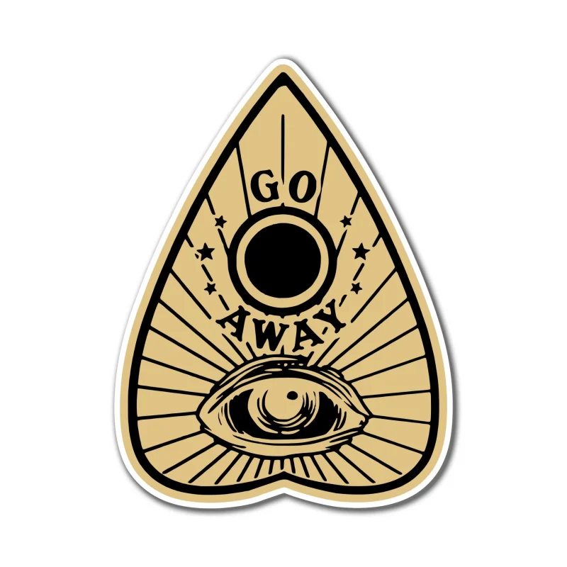 Ouija Board Planchette Full Color Vinyl Decal - Custom Size