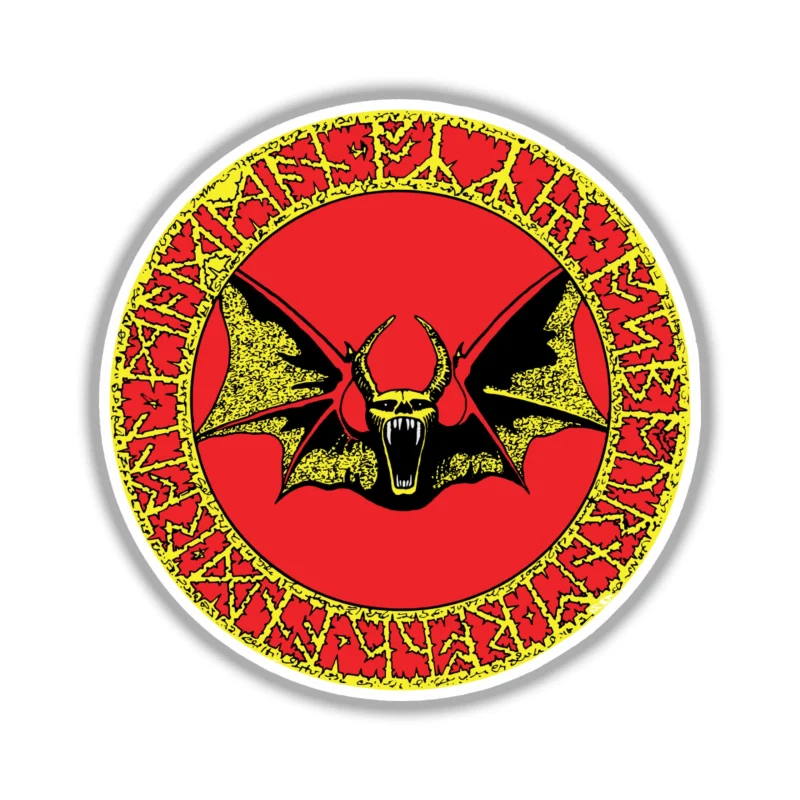 Ozzy Osbourne - Bat in Circle - Full Color Vinyl Sticker - Custom Size