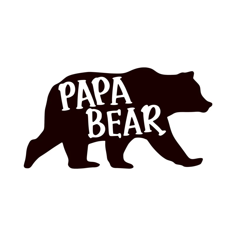 Papa Bear Vinyl Decal - Custom Size