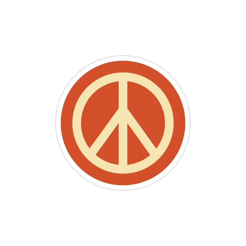Peace Full Color Vinyl Decal - Custom Size