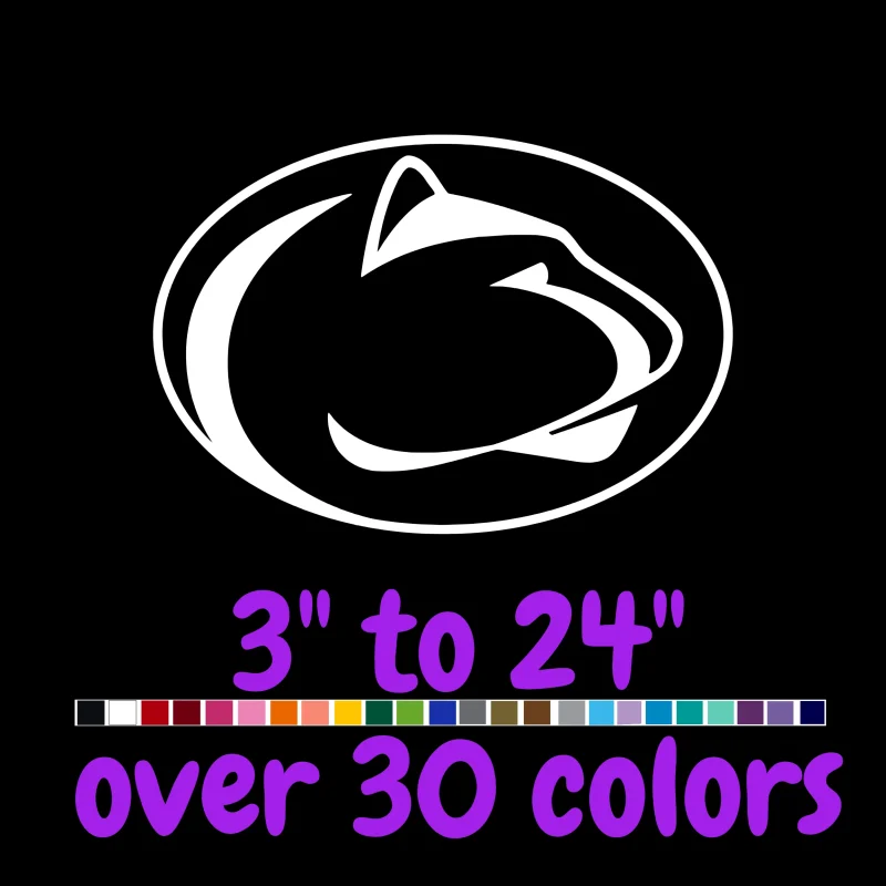 Penn State Vinyl Decal - Custom Size