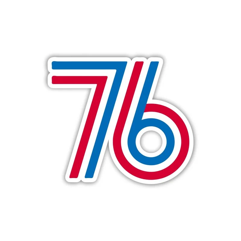 Philadelphia 76ers - 76 - Iron On DTF Transfer - Custom Size