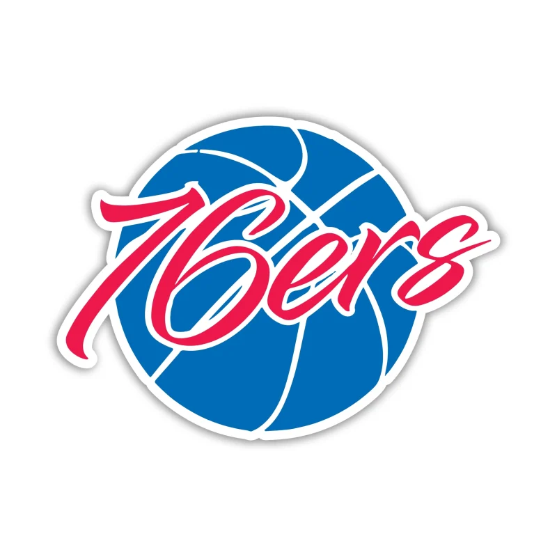 Philadelphia 76ers Full Color Vinyl Sticker - Custom Size