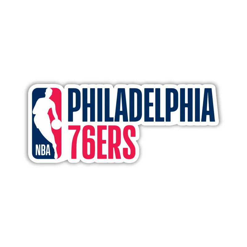Philadelphia 76ers - NBA Logo With Name - Iron On DTF Transfer - Custom Size