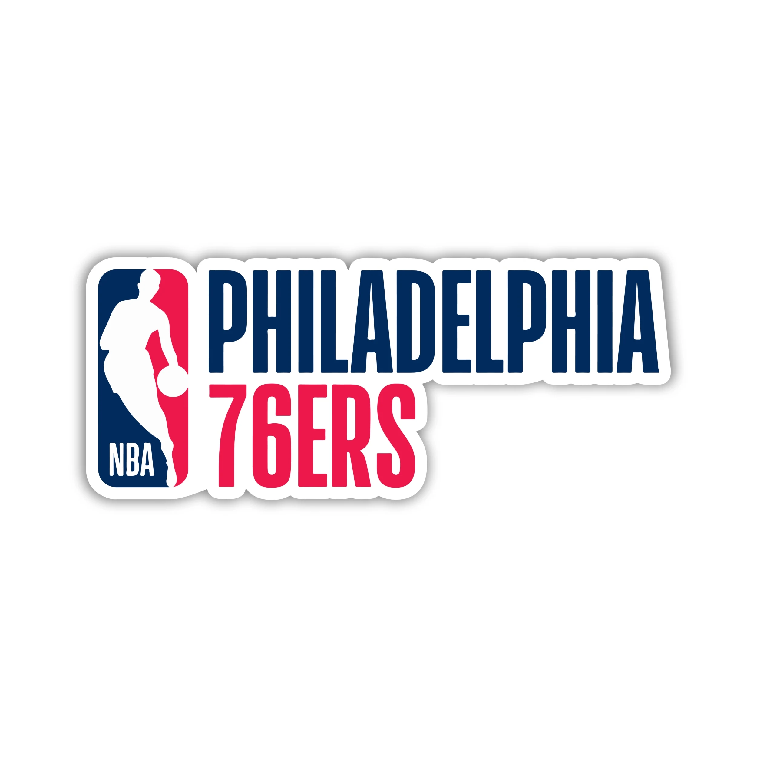 Philadelphia 76ers - NBA Logo With Name - Iron On DTF Transfer - Custom Size