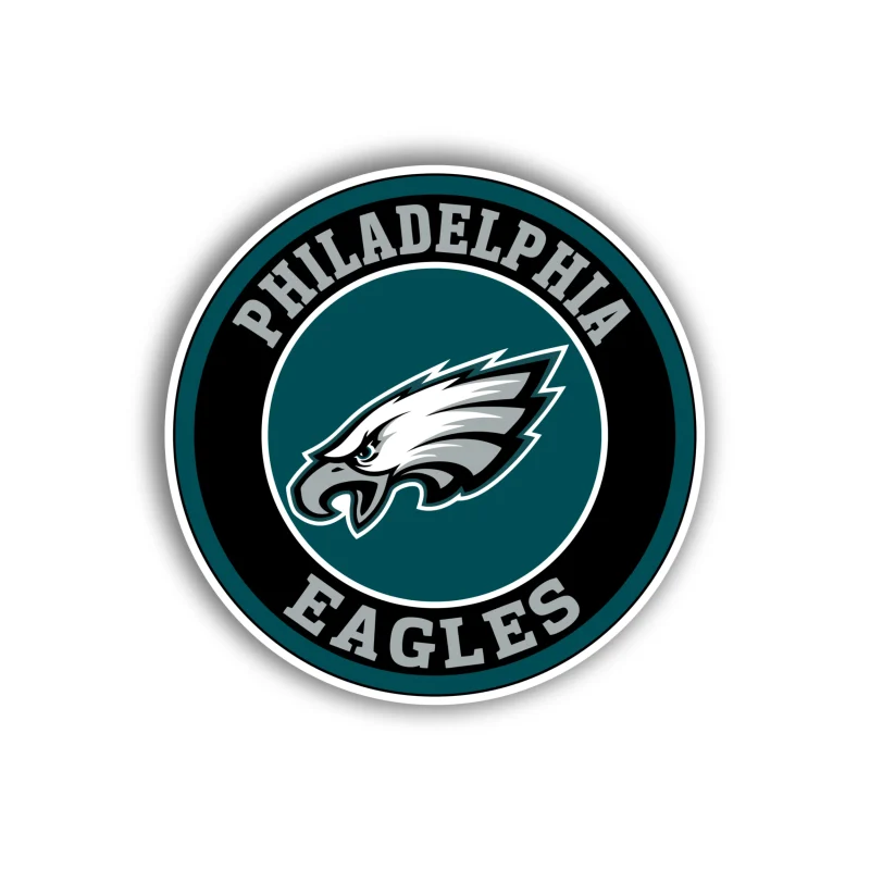 Philadelphia Eagles - Circle With Gray Letters - Temporary Tattoo
