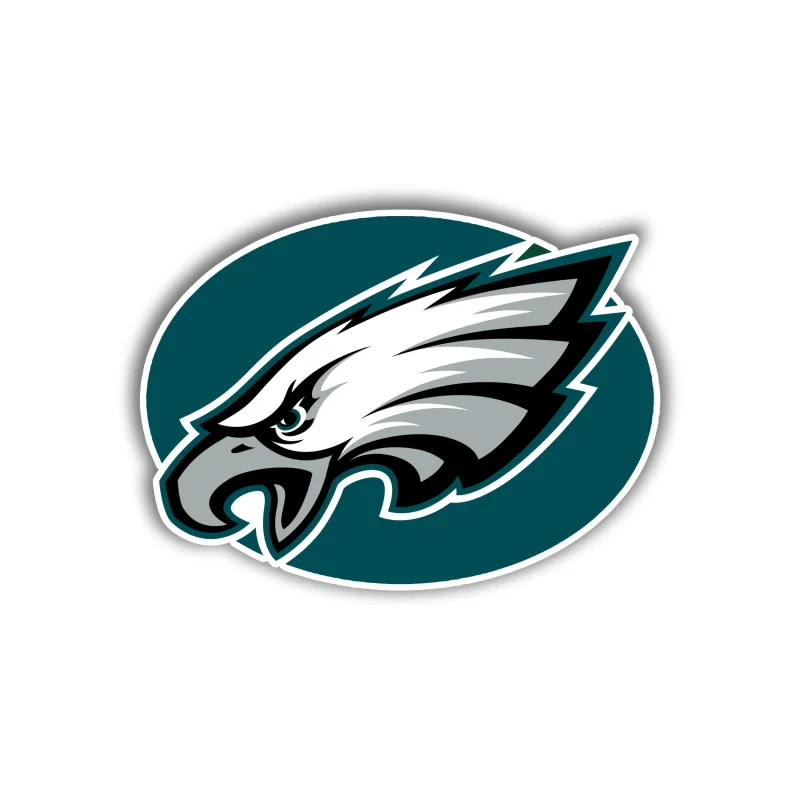 Philadelphia Eagles - Oval With Eagle Head - Temporary Tattoo