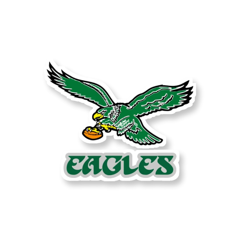 Philadelphia Eagles - Retro Logo - Iron On DTF Transfer - Custom Size